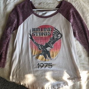 Medium 3/4 length Rolling Stones shirt